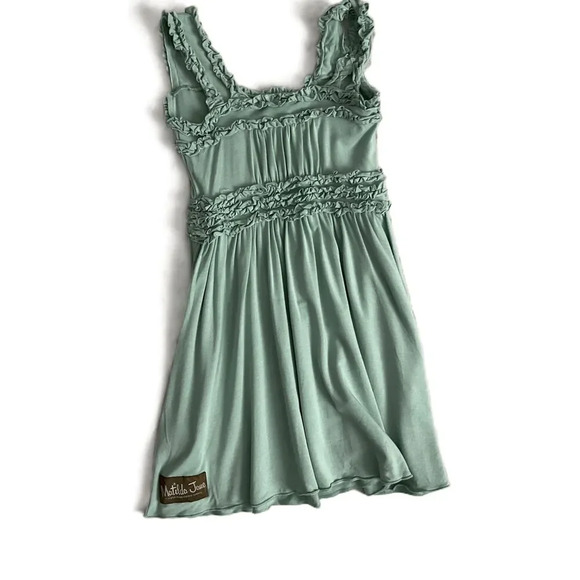 Matilda Jane Green Button Accents Ruffled Sundress Size 2 - Picture 3 of 4